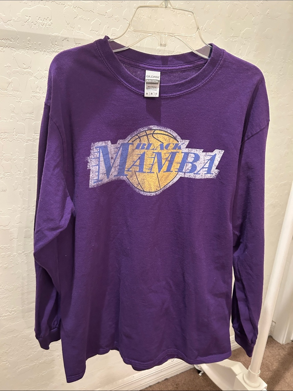Purple Men’s Long Sleeve 'Black Mamba' Graphic - Tee Size medium